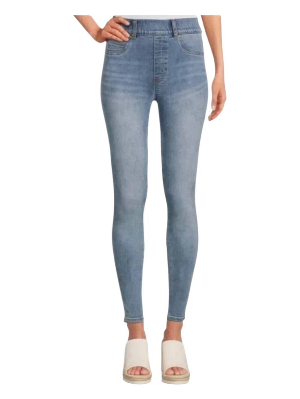 SPANX Womens Medium Vintage Wash Pull On Skinny Denim Jeans Medium